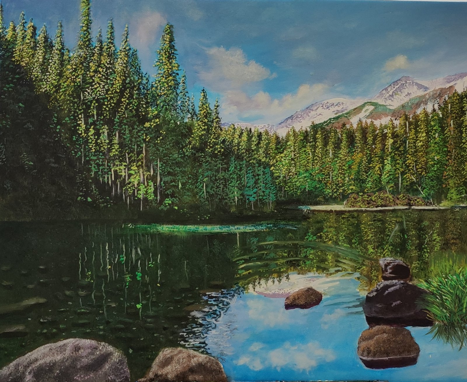 Lake Reflections Oil on Canvas